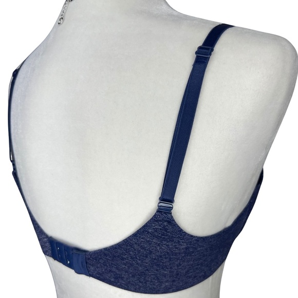 Victoria’s Secret Bra Uplift Semi Demi Multiway Push Up Heather Navy Blue 34B - Picture 10 of 14